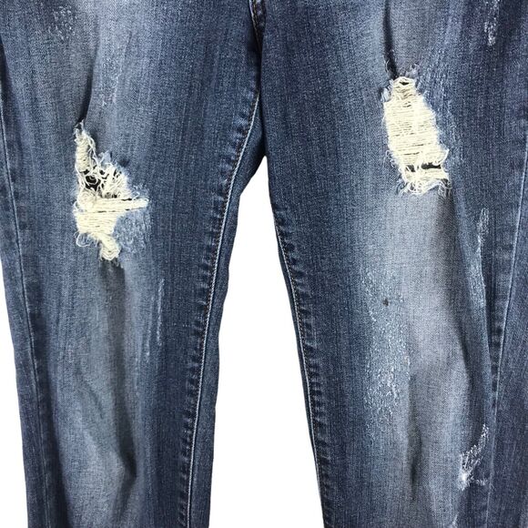 KanCan‎ Jeans Estilo Style MT1026 Distressed Skinny Womens Size 28 Mid Rise Blue - Picture 3 of 12